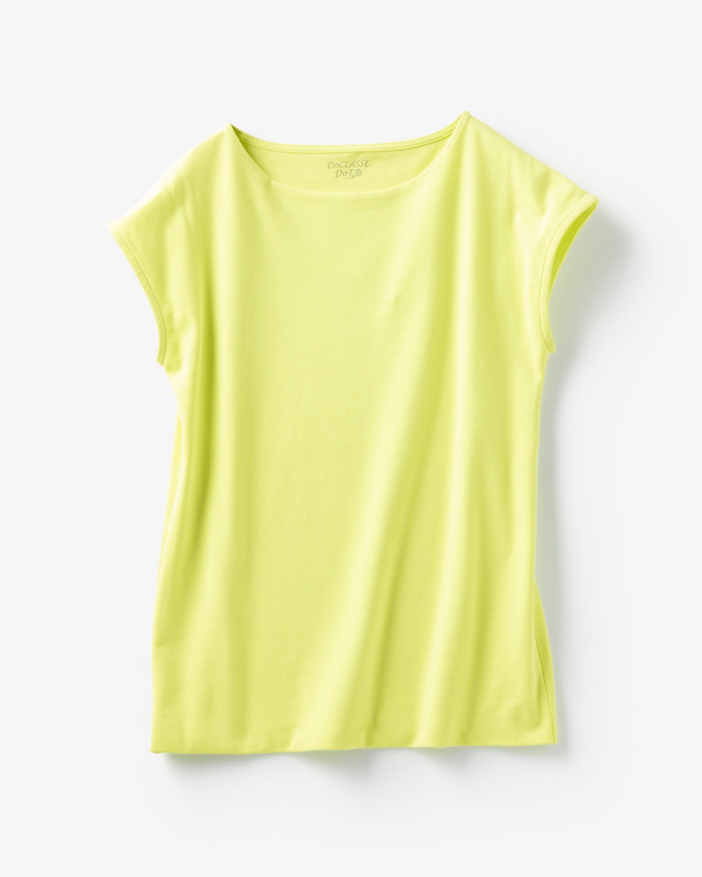 ボートネック／フレンチ袖・ドゥクラッセＴシャツ（58cm丈) 詳細画像 アップルイエロー 4