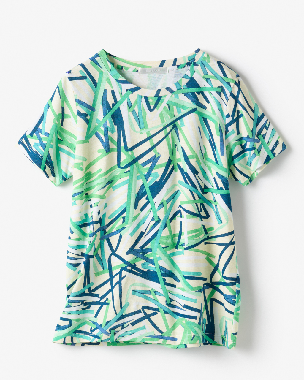 綿スラブ・総柄プリントTシャツ 詳細画像 ミントグリーン 4