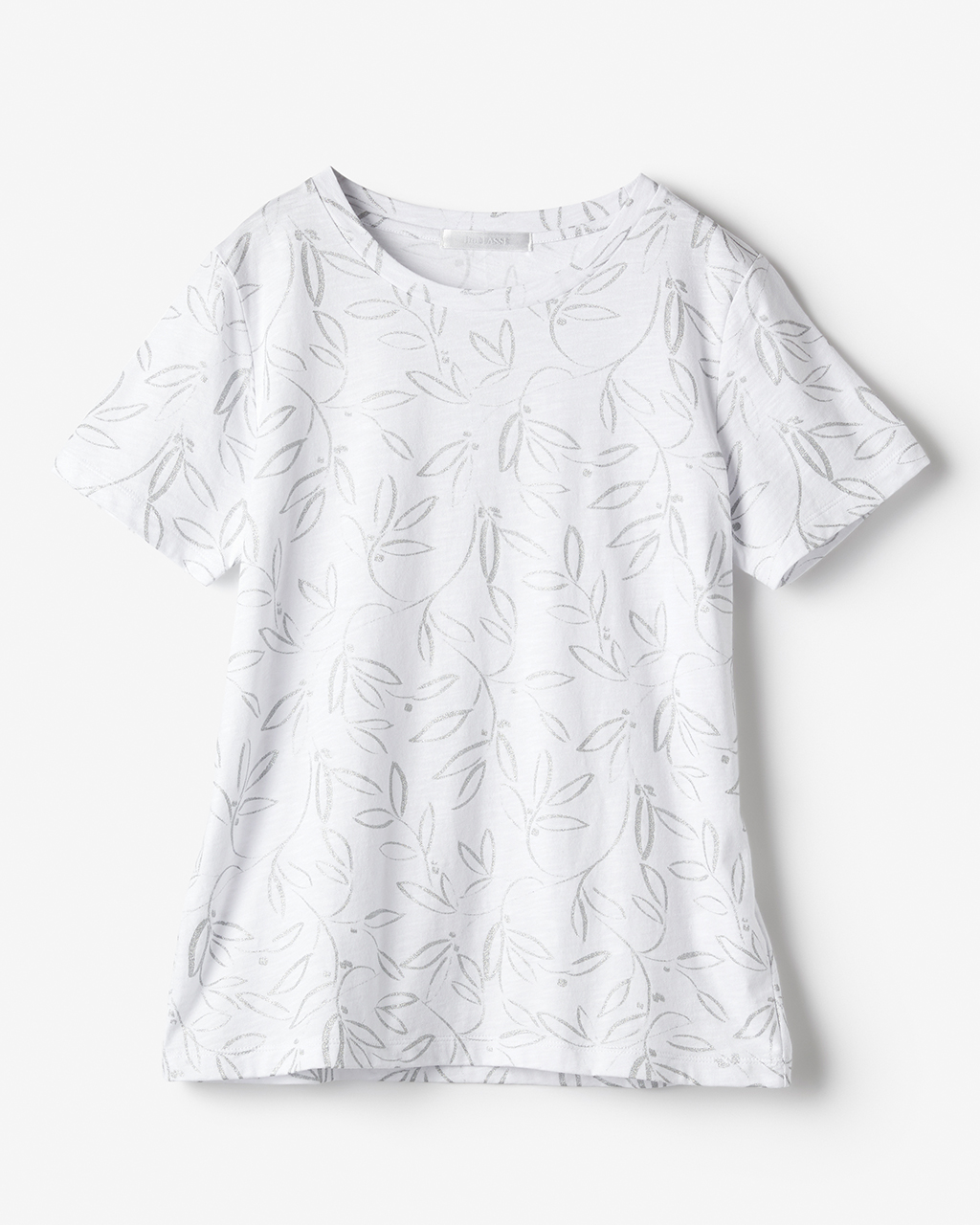 綿スラブ・総柄プリントTシャツ