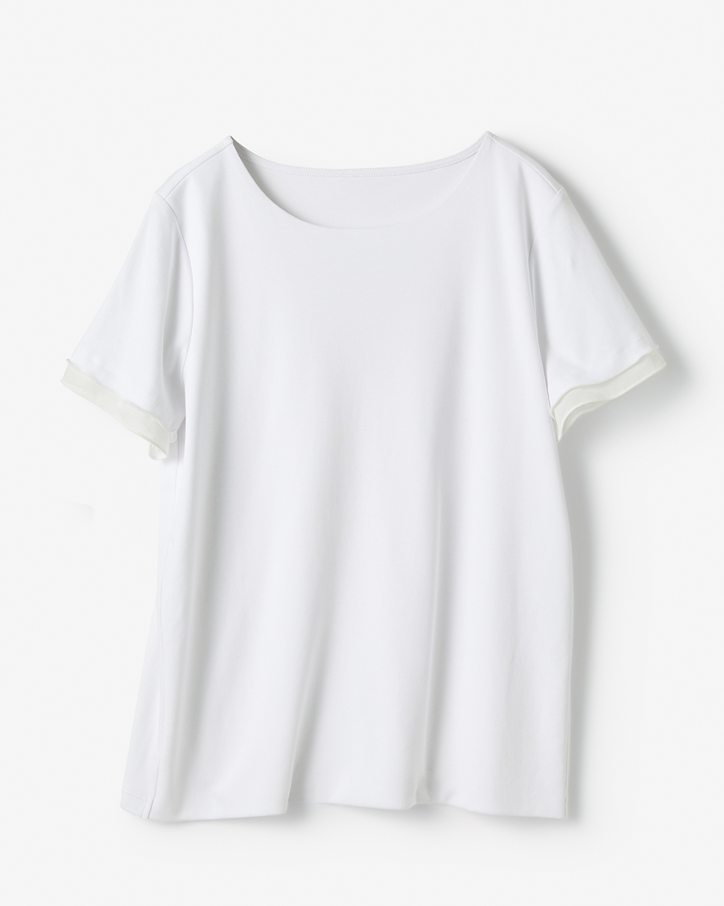 シアー二重袖／スーピマ・ドゥクラッセTシャツ 詳細画像 ホワイト 4