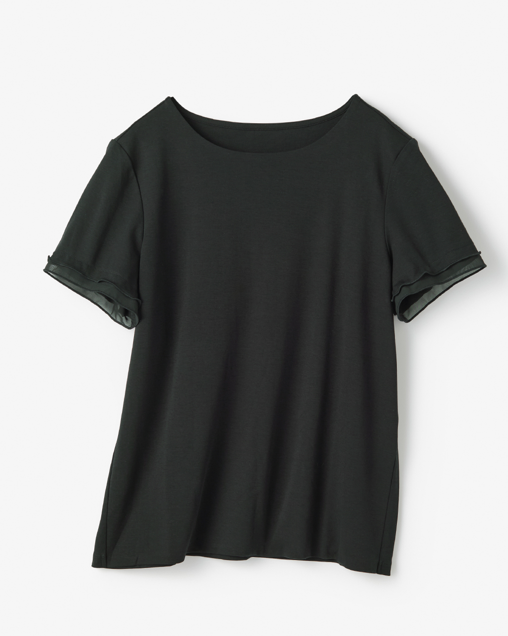 シアー二重袖／スーピマ・ドゥクラッセTシャツ 詳細画像 ブラック 6